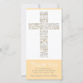 Christliches Beileid Johns 14 des Kreuz-11 danken Dankeskarte