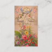 Christliches Beileid zur Beerdigung des Blumenkreu Visitenkarte (Vorderseite)