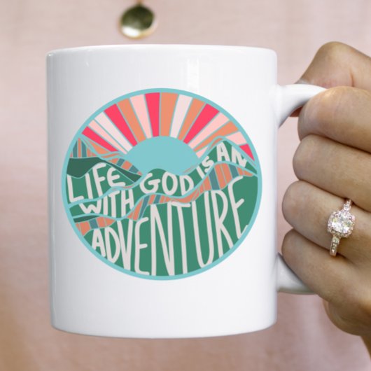 Christliches Bergabenteuer Zweifarbige Tasse