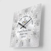 CHRISTLICHES, Bestes Geschenk für 25. Hochzeitstag Quadratische Wanduhr (Winkel)