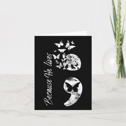 Christliches Bewusstsein für Suizidprävention Semi Karte (Vorderseite)