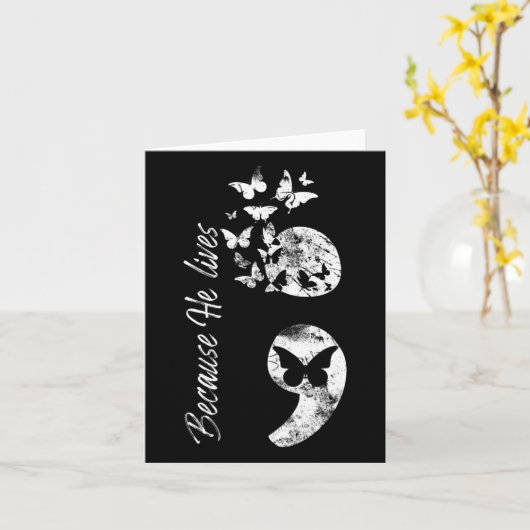 Christliches Bewusstsein für Suizidprävention Semi Karte (Gelbe Blume)