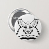 Christliches Bibel-Tauben-Konzept Button (Vorne & Hinten)