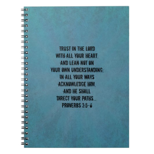 Christliches Bibel-Vers-Sprichwort-3:5 - 6 Notizblock (Vorderseite)