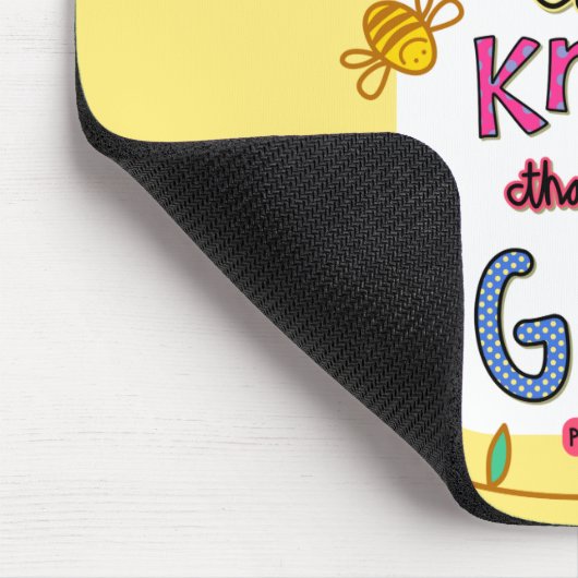 Christliches Bibel-Versscripture-Text-Gekritzel Mousepad (Ecke)