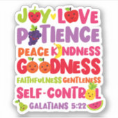 Christliches Bibelfrucht Aufkleber (Vorderseite)