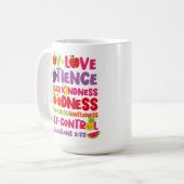 Christliches Bibelfrucht Kaffeetasse (Vorderseite Links)