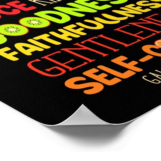 Christliches Bibelfrucht Poster (Ecke)