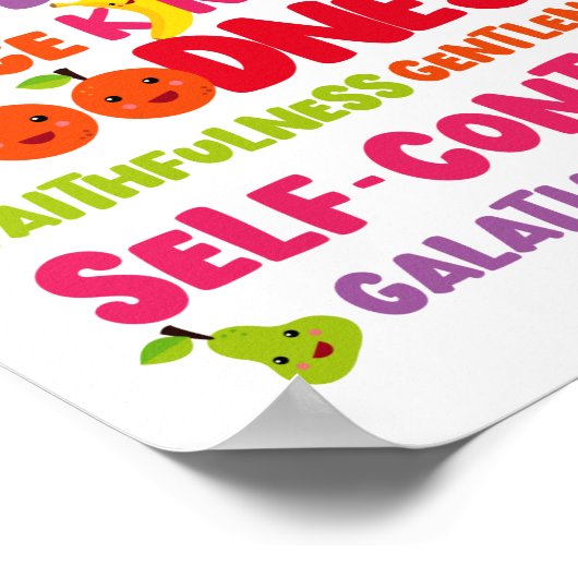 Christliches Bibelfrucht Poster (Ecke)