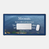 Christliches Bibelmeer im Neujahr gesegnet Schreibtischunterlage (Tastatur & Maus)