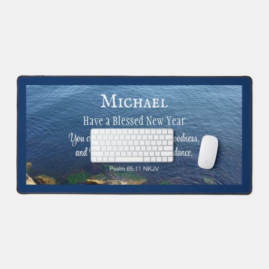 Christliches Bibelmeer im Neujahr gesegnet Schreibtischunterlage (Tastatur & Maus)