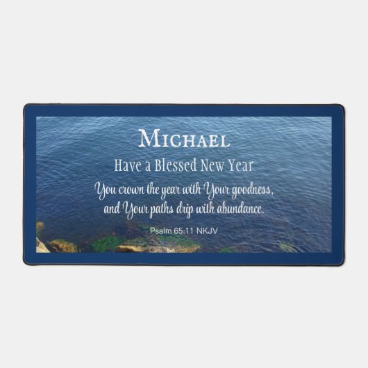 Christliches Bibelmeer im Neujahr gesegnet Schreibtischunterlage (Vorderseite)
