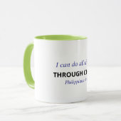 Christliches Bibelvers-Tasse - Philipper 4:13 Tasse (Vorderseite Links)