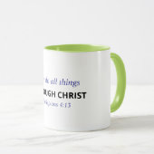 Christliches Bibelvers-Tasse - Philipper 4:13 Tasse (VorderseiteRechts)