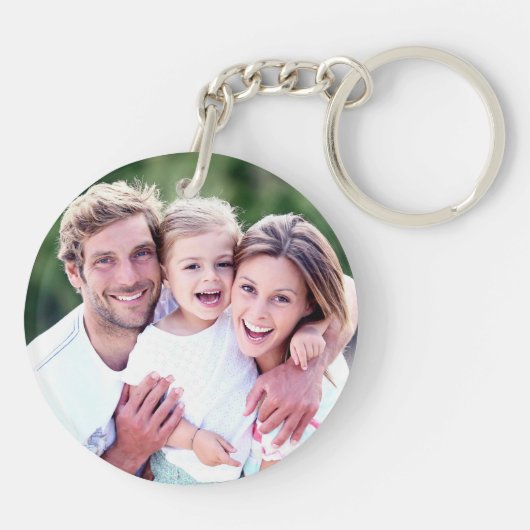 Christliches Bibelverse Rosa Blumenrosa Foto Schlüsselanhänger (Rückseite)