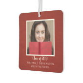 Christliches Bibelverse Rustikales Rotes Abschluss Autolufterfrischer (Links)