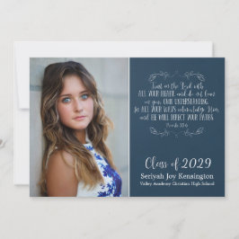 Christliches Bibelverse Typografie Abschluss Foto Einladung