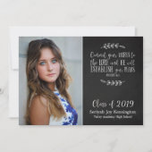 Christliches Bibelverse Typografie Abschluss Foto Einladung (Vorderseite)