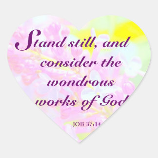 Christliches Bibelversen für Blumenmuster Herz-Aufkleber