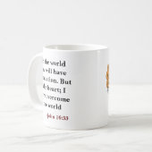 Christliches biologisches Vers Kaffeetasse (Vorderseite Links)