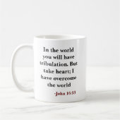 Christliches biologisches Vers Kaffeetasse (Links)