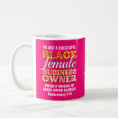 Christliches BLACK FEMALE BUSINESS OWNNESS Monogra Kaffeetasse (Links)