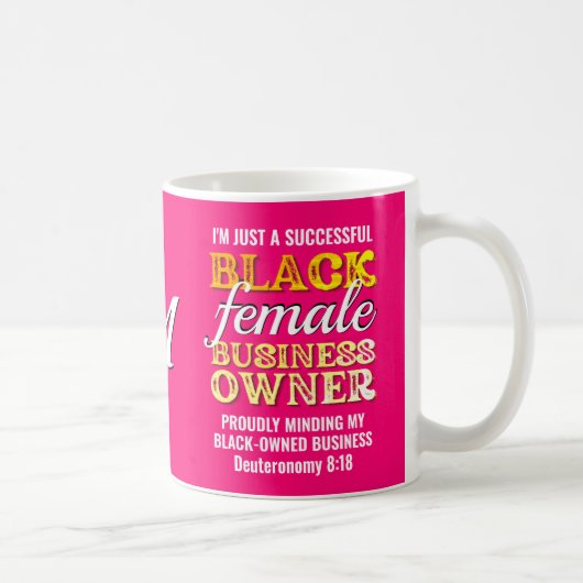 Christliches BLACK FEMALE BUSINESS OWNNESS Monogra Kaffeetasse (Rechts)