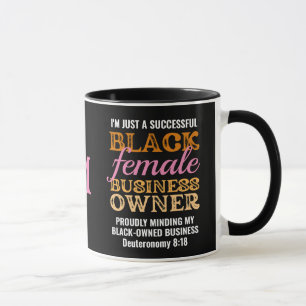Christliches BLACK FEMALE BUSINESS OWNNESS Monogra Tasse