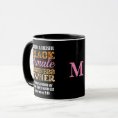 Christliches BLACK FEMALE BUSINESS OWNNESS Monogra Tasse (Vorderseite Links)