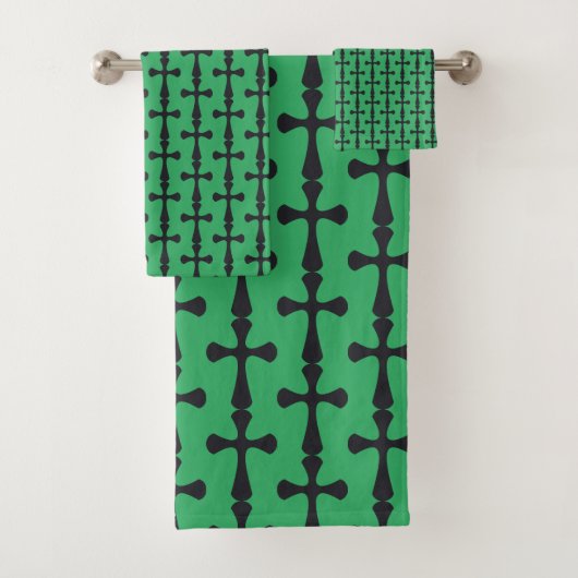 Christliches blaues Kreuz Badhandtuch Set (Insitu)