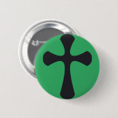 Christliches blaues Kreuz Button (Vorne & Hinten)