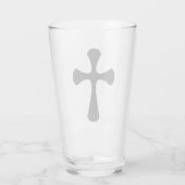 Christliches blaues Kreuz Glas (Rückseite)