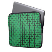 Christliches blaues Kreuz Laptopschutzhülle (Vorderseite Links)