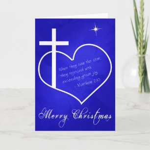 Christliches blaues kundengerechtes der frohen feiertagskarte