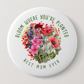 Christliches BLOOM, IN DEM SIE PLANTIERT SIND Pfla Button (Vorderseite)