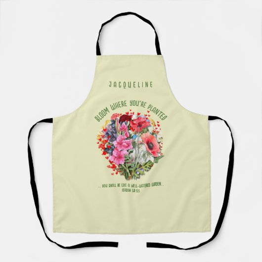 Christliches BLOOM, IN DEM SIE PLANTIERT SIND Schürze (Vorderseite)