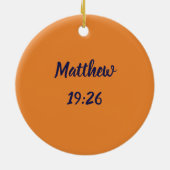 Christliches Blumen mit Gott alle Sachen möglich Keramik Ornament (Hinten)