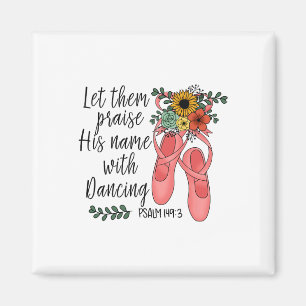 Christliches Blumendancer Ballet - Ballerina Magnet