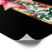 Christliches Blumenkochett Bow Pink Religiös Poster (Ecke)