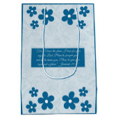 Christliches Blumenkreuz Mittlere Geschenktüte (Rückseite)