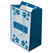 Christliches Blumenkreuz Mittlere Geschenktüte (Rückseite Schrägansicht)