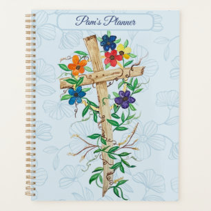 Christliches Blumenkreuz Planer