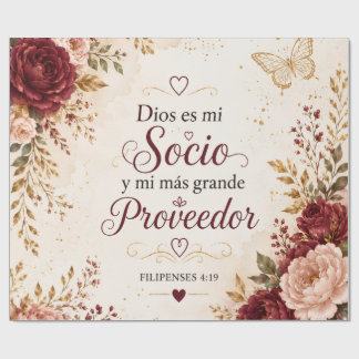 Christliches Blumenverpackungspapier | Gott ist me Geschenkpapier