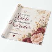 Christliches Blumenverpackungspapier | Gott ist me Geschenkpapier (Ungerollt)