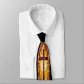 Christliches Buntglas-Kreuz Krawatte (Gebunden)