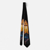 Christliches Buntglas-Kreuz Krawatte (Rückseite)