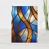 Christliches Buntglas-Look Karte (Rückseite)