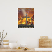 Christliches Calvary-Kunstposter Poster (Küche)