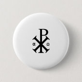 Christliches Chi-Rho-Symbol Button (Vorderseite)