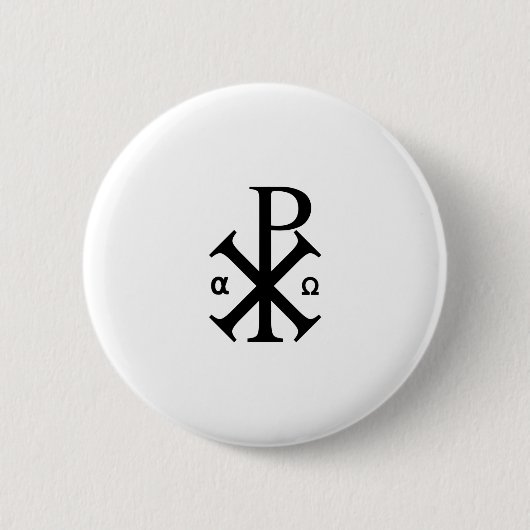 Christliches Chi-Rho-Symbol Button (Vorderseite)